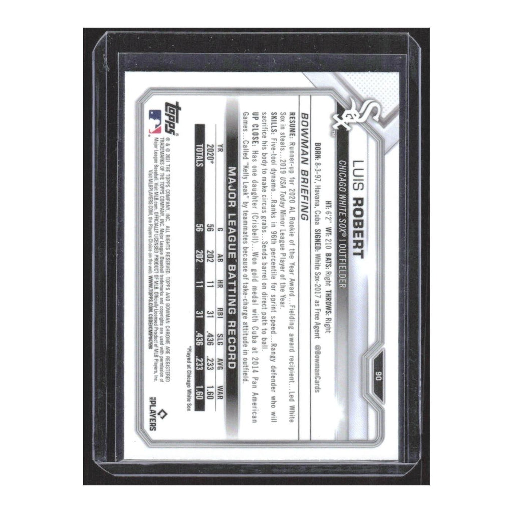 2021 Bowman Chrome Luis Robert White Sox #90