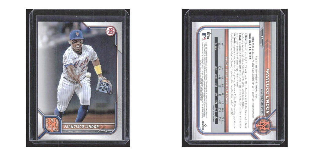 2022 Bowman Francisco Lindor Mets #47