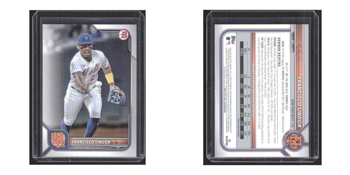 2022 Bowman Francisco Lindor Mets #47
