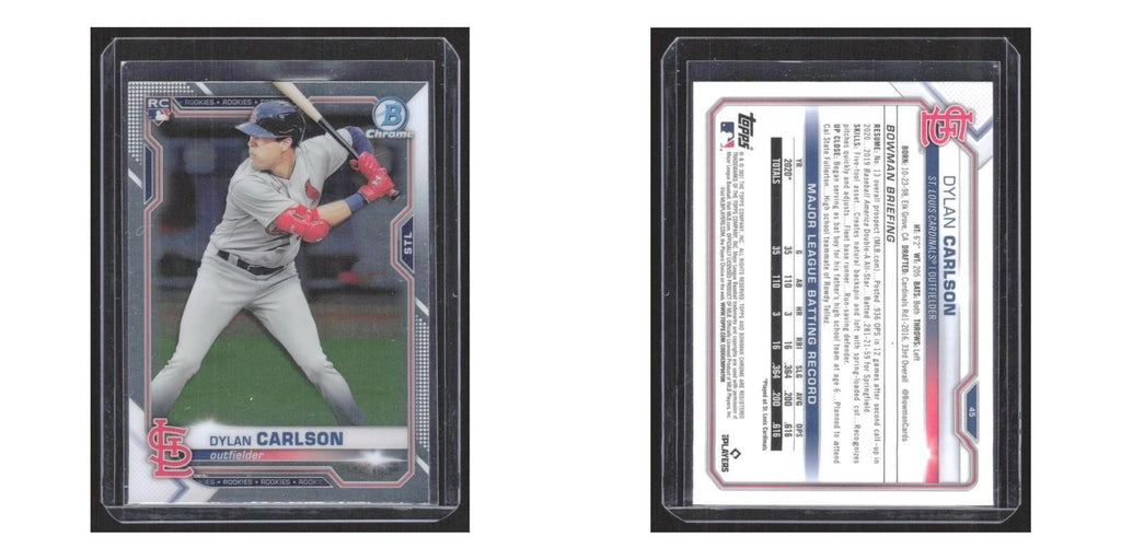 2021 Bowman Chrome Dylan Carlson RC Cardinals #45