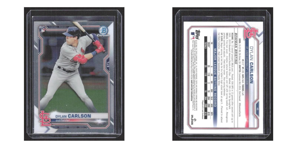 2021 Bowman Chrome Dylan Carlson RC Cardinals #45