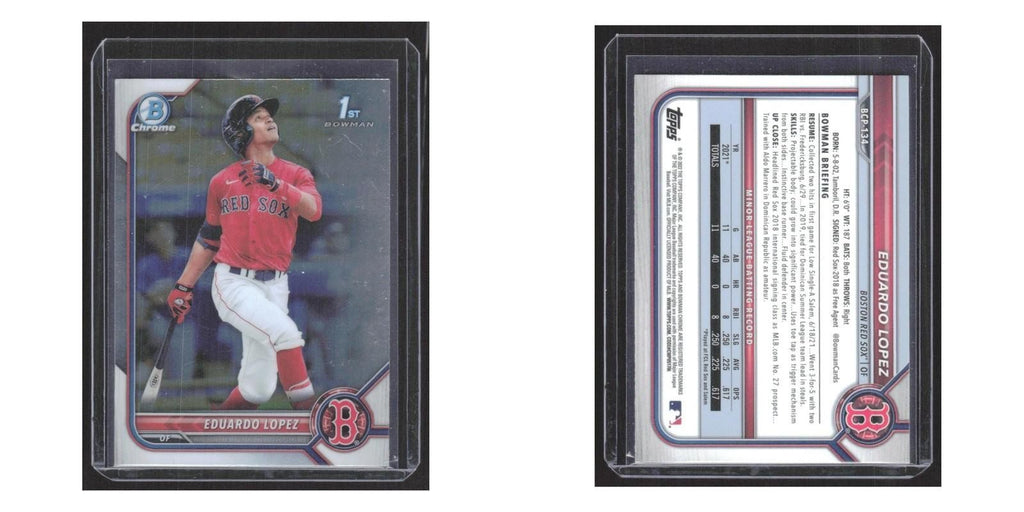 2022 Bowman Chrome Eduardo Lopez Red Sox #BCP-134