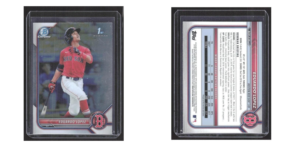 2022 Bowman Chrome Eduardo Lopez Red Sox #BCP-134