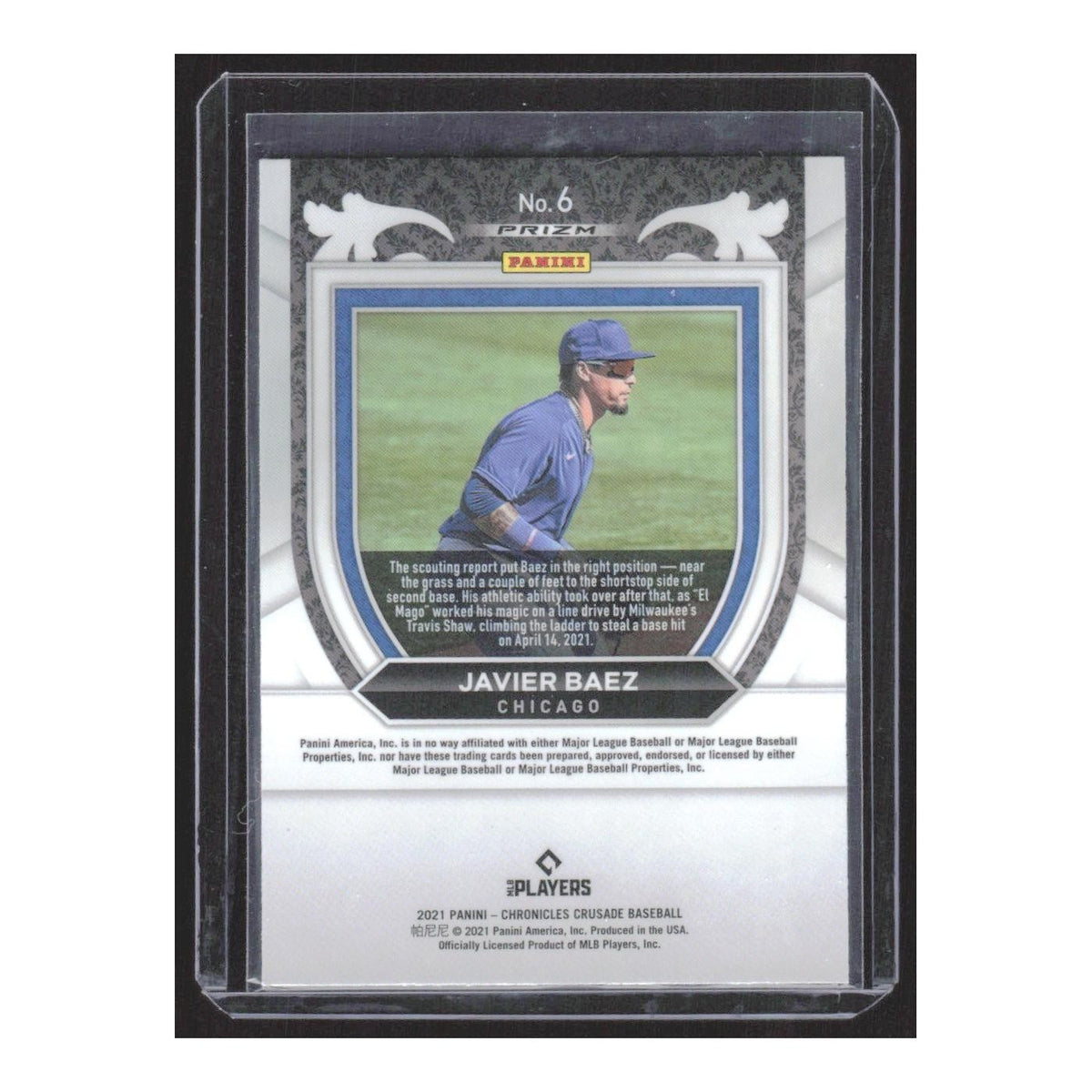 2021 Panini Chronicles Crusade Javier Baez Cubs #6