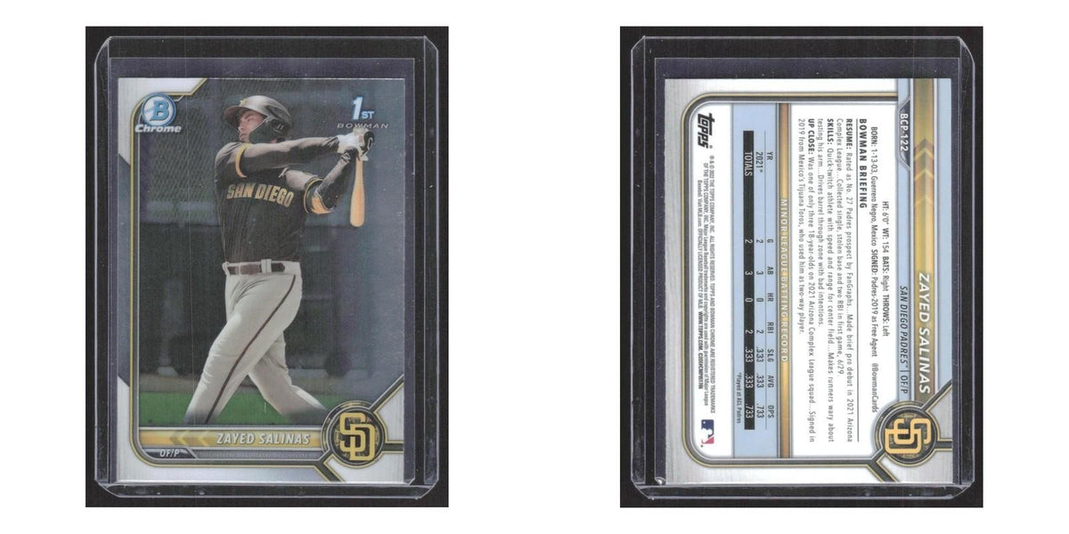 2022 Bowman Chrome Zayed Salinas Padres #BCP-122