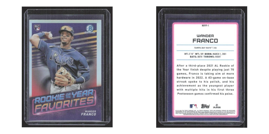 2022 Bowman Rookie of the Year Favorites Wander Franco Rays #ROYF-1