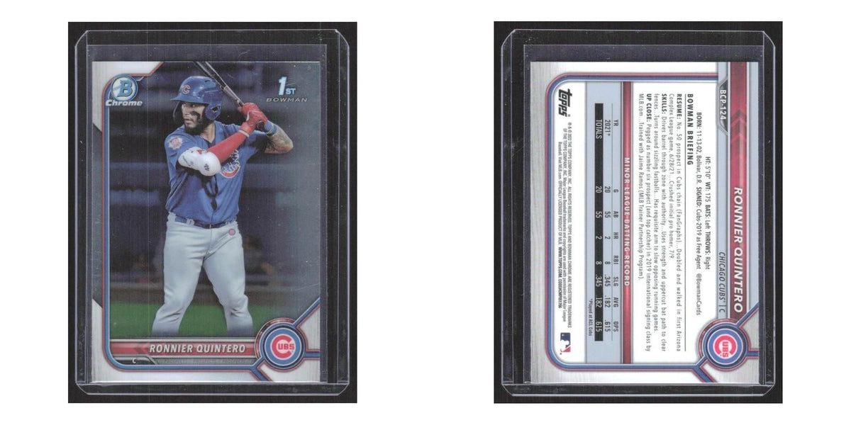 2022 Bowman Chrome Ronnier Quintero Cubs #BCP-124