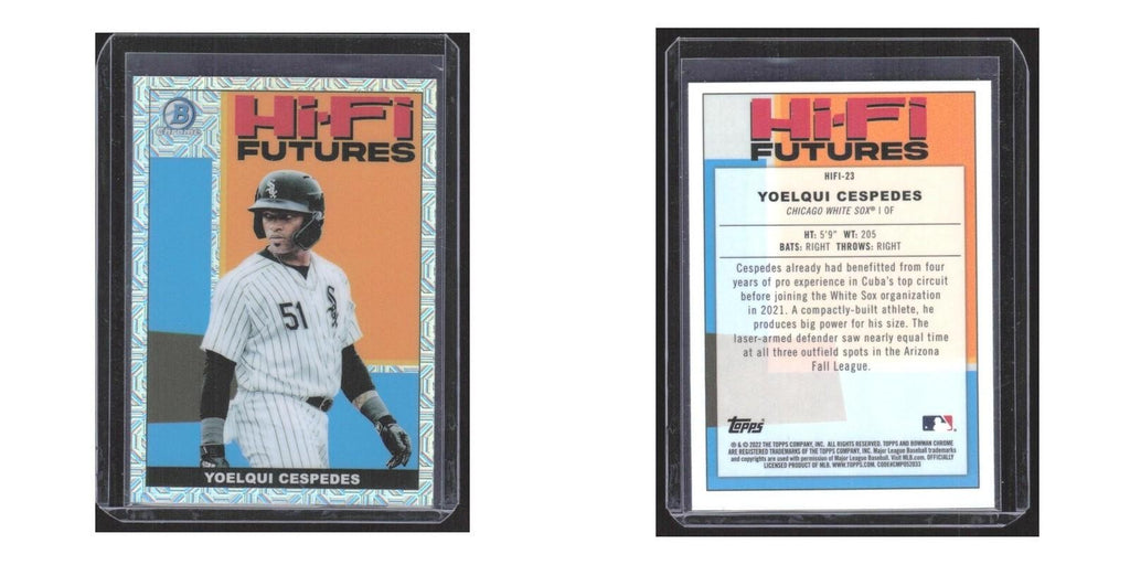 2022 Bowman Hi-Fi Futures Yoelqui Cespedes White Sox #HIFI-23