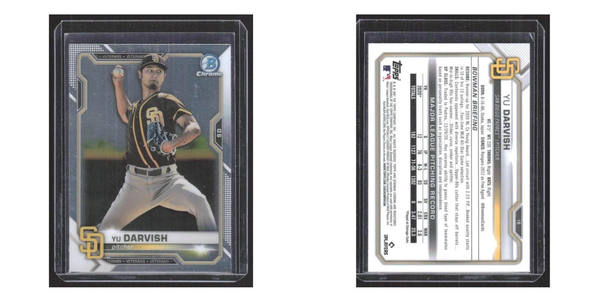 2021 Bowman Chrome Yu Darvish Padres #16
