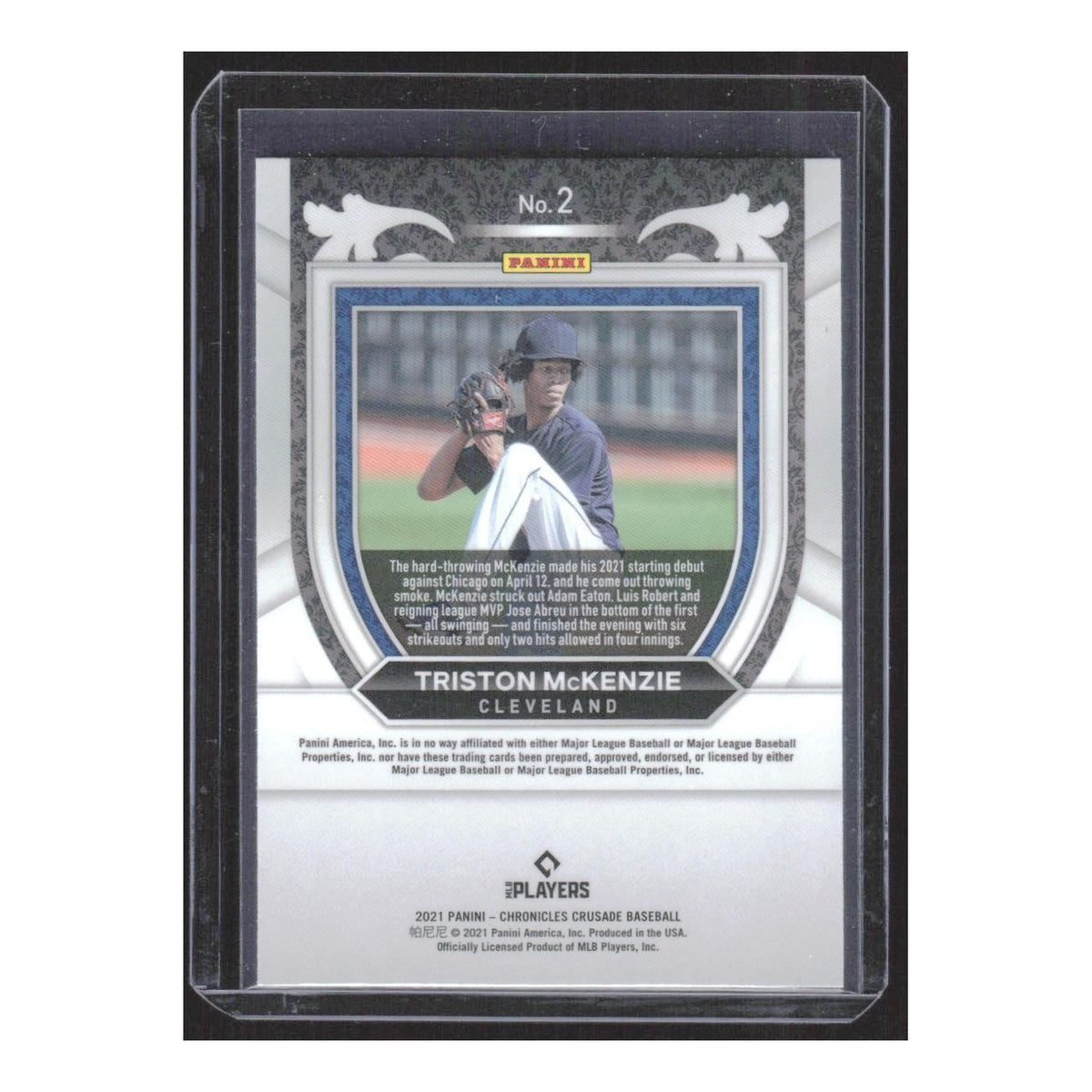 2021 Panini Chronicles Crusade Triston McKenzie RC Indians #2