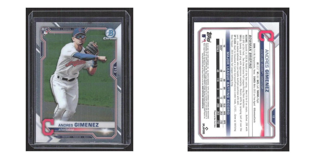 2021 Bowman Chrome Andres Gimenez RC Indians #12