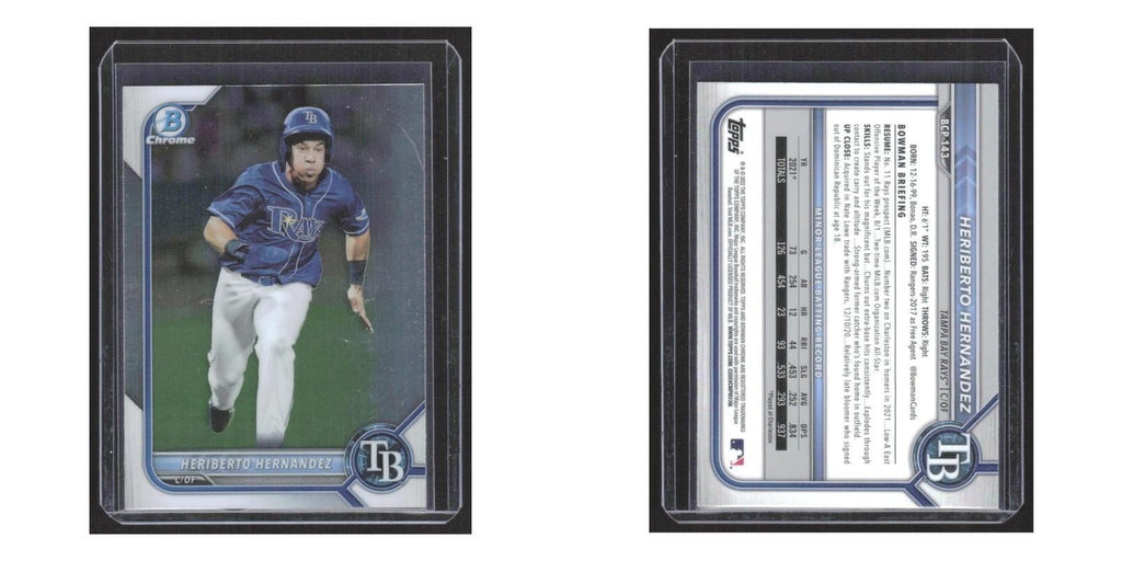 2022 Bowman Chrome Heriberto Hernandez Rays #BCP-143