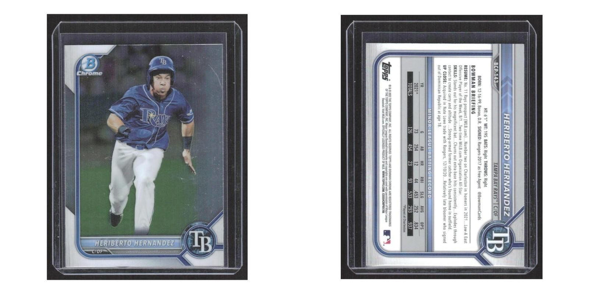 2022 Bowman Chrome Heriberto Hernandez Rays #BCP-143
