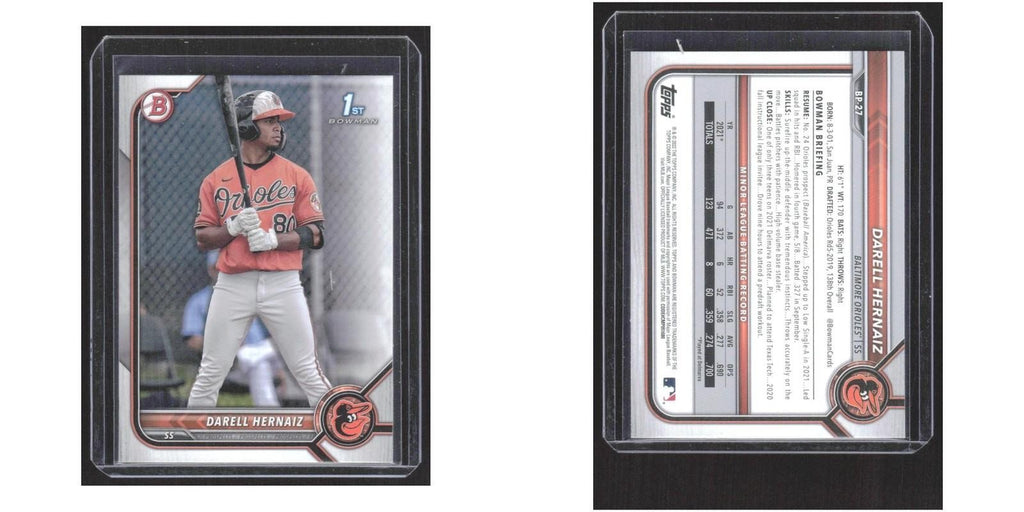 2022 Bowman Prospects Darell Hernaiz Orioles #BP-27