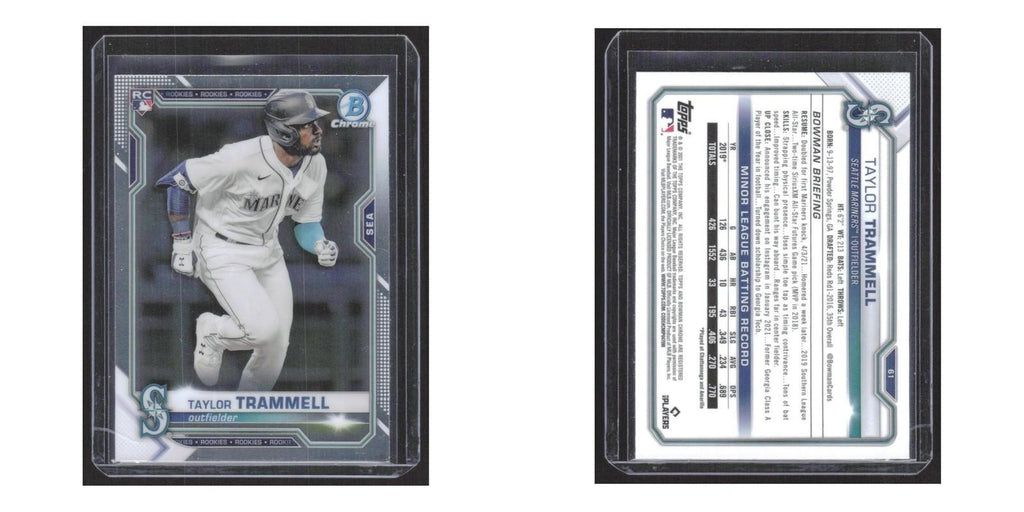 2020 Bowman Chrome Taylor Trammell RC Mariners #61
