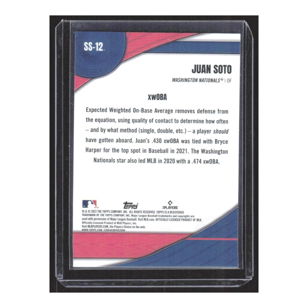 2022 Topps Significant Statistics Juan Soto Nationals #SS-12