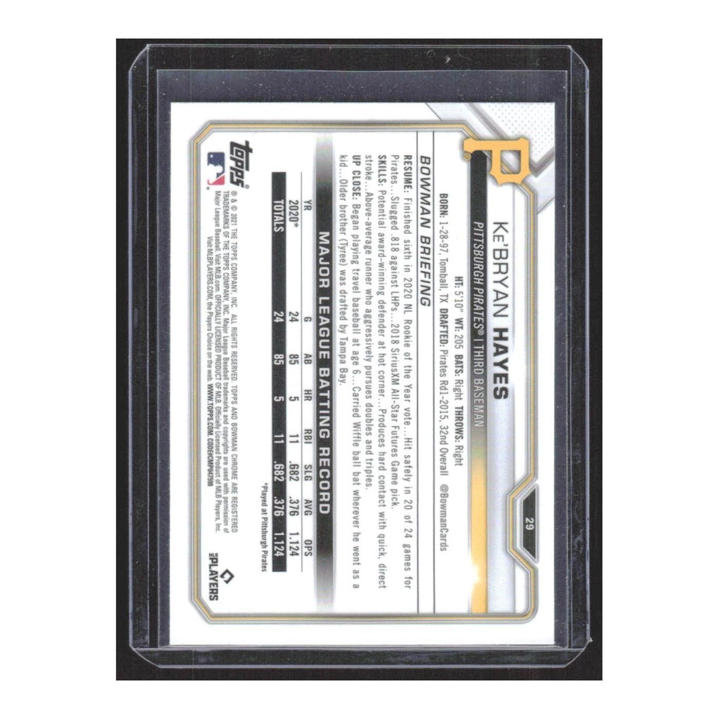 2021 Bowman Chrome Ke'Bryan Hayes RC Pirates #29