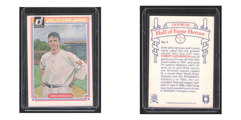 1983 Donruss Hall of Fame Heroes Christy Mathewson Giants #3
