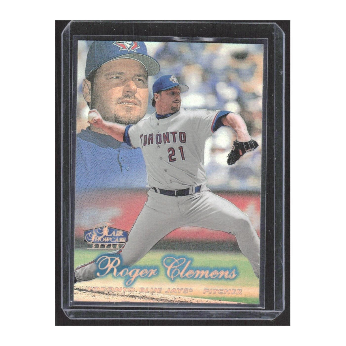 1998 Flair Showcase Row 2 Roger Clemens Blue Jays #21