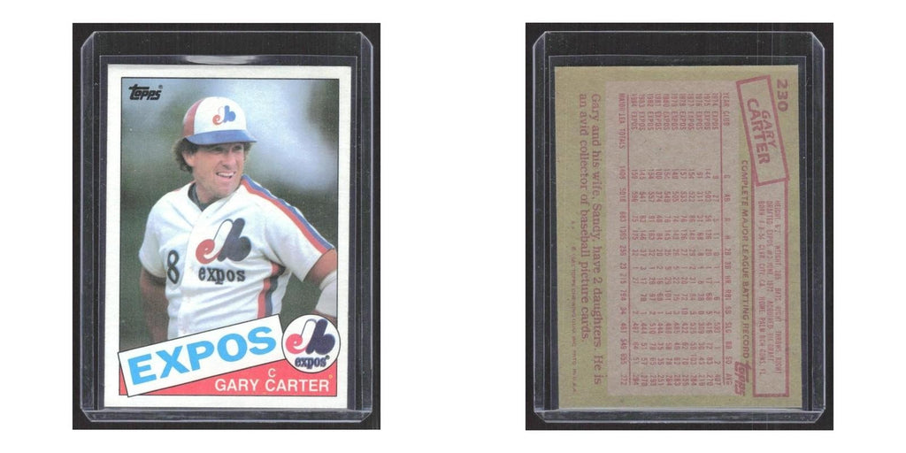 1985 Topps Gary Carter Montreal Expos #230