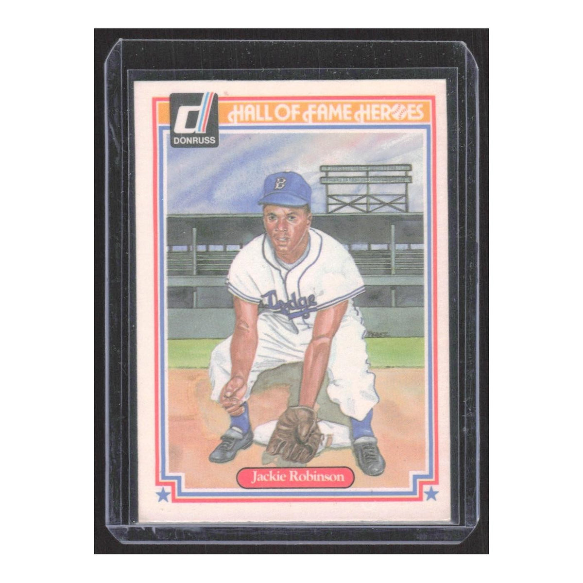 1983 Donruss Hall of Fame Heroes Jackie Robinson Brooklyn Dodgers #6