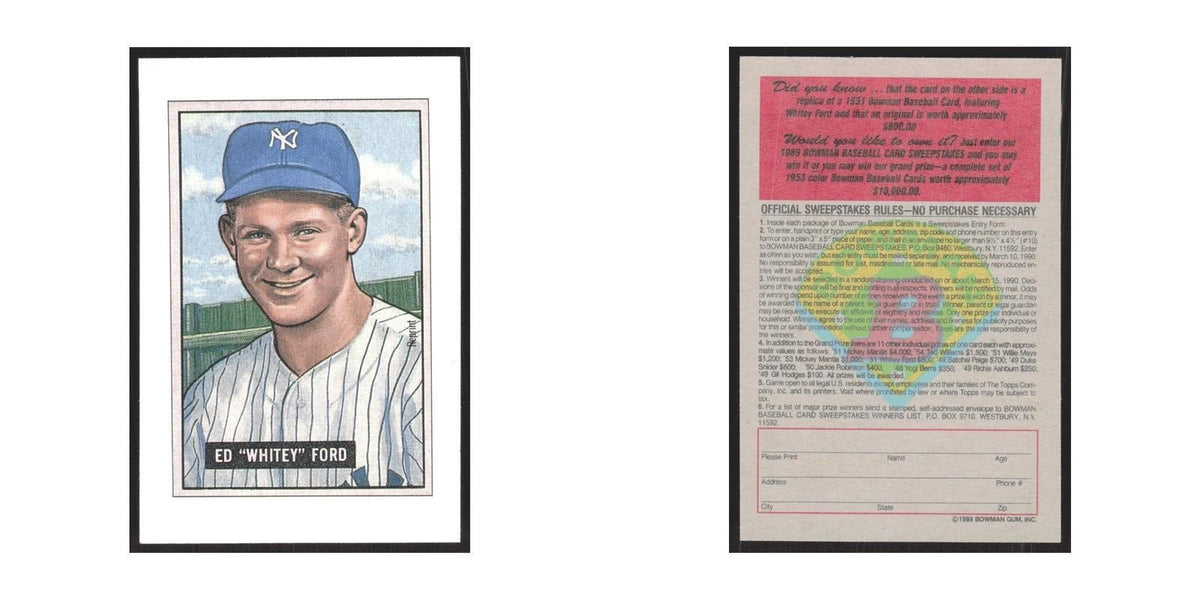 1989 Bowman Ed Whitey Ford Yankees #nan