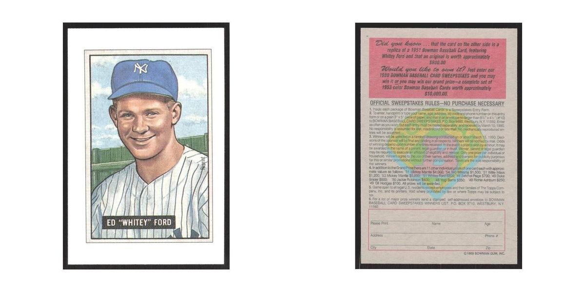 1989 Bowman Ed Whitey Ford Brooklyn Dodgers #nan