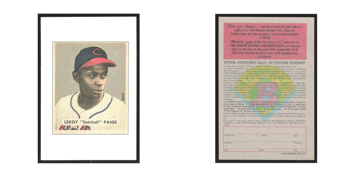 1989 Bowman Satchel Paige Indians #nan