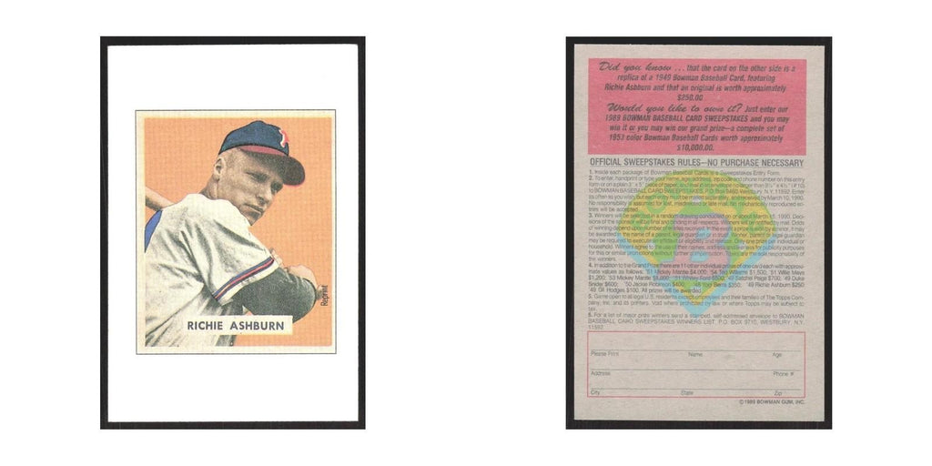 1989 Bowman Richie Ashburn Phillies #nan