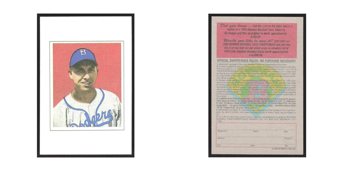 1989 Bowman Gil Hodges Brooklyn Dodgers #nan