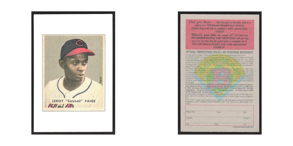 1989 Bowman Satchel Paige Indians #nan