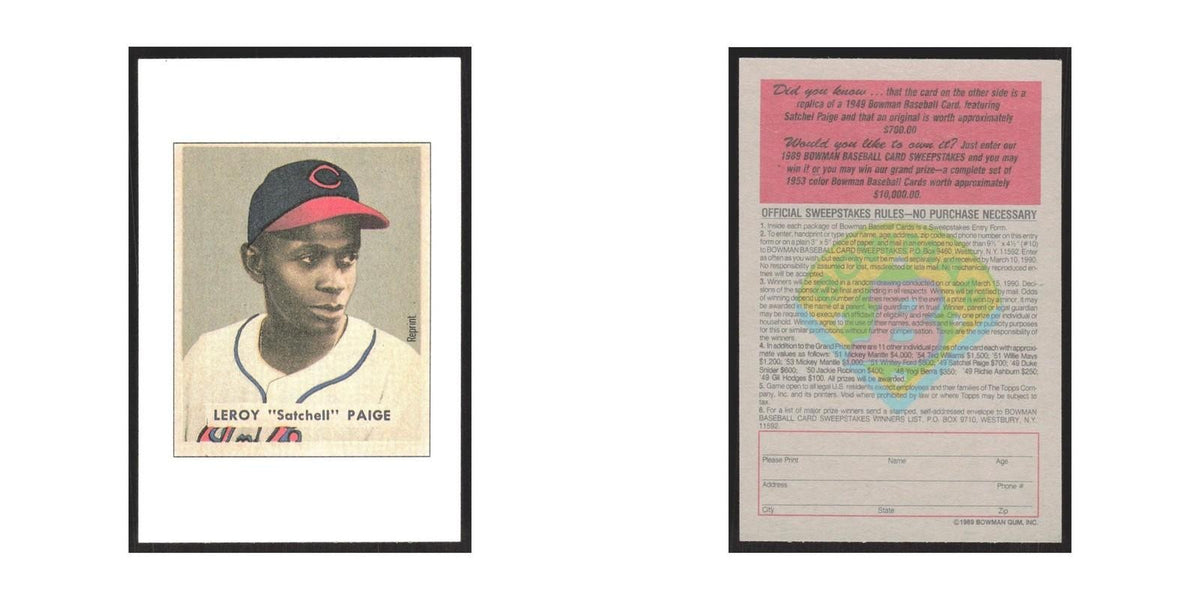 1989 Bowman Satchel Paige Indians #nan