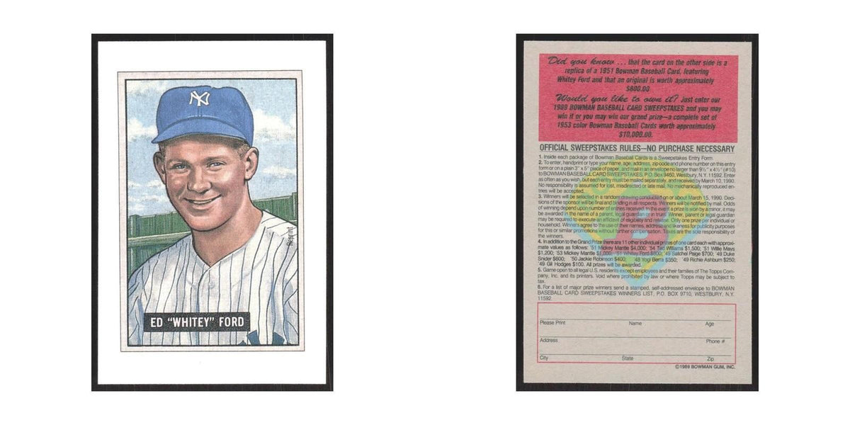 1989 Bowman Ed Whitey Ford Yankees #nan