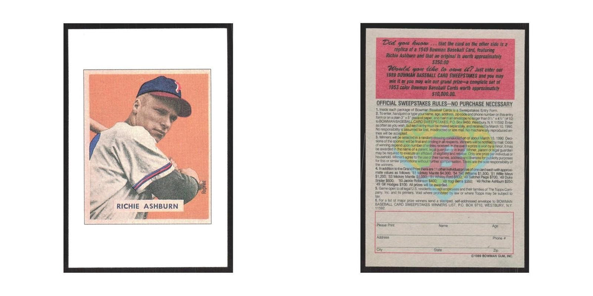 1989 Bowman Richie Ashburn Phillies #nan