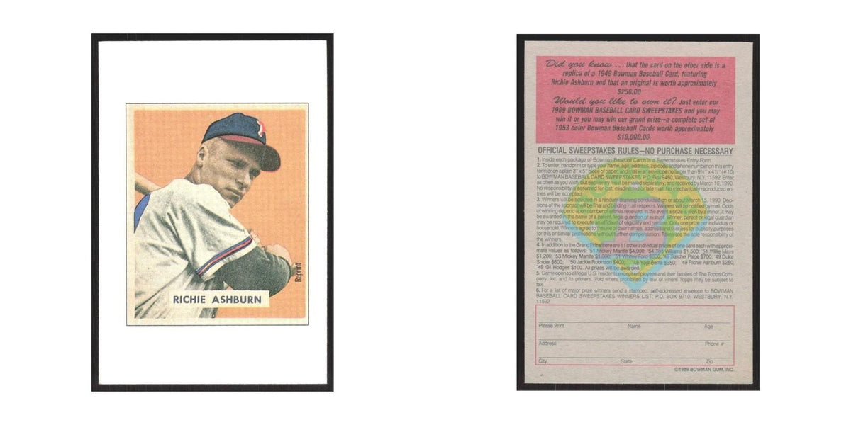 1989 Bowman Richie Ashburn Phillies #nan