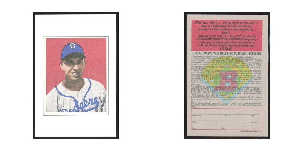 1989 Bowman Gil Hodges Brooklyn Dodgers #nan