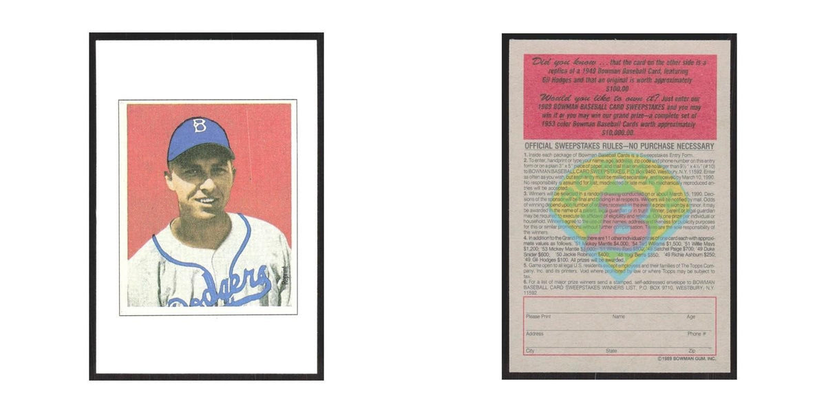 1989 Bowman Gil Hodges Brooklyn Dodgers #nan