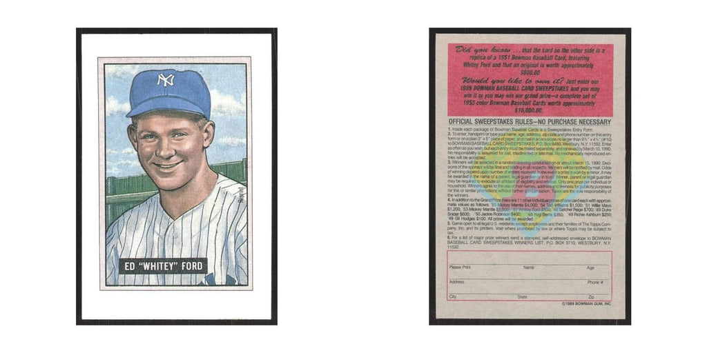 1989 Bowman Ed Whitey Ford Yankees #nan