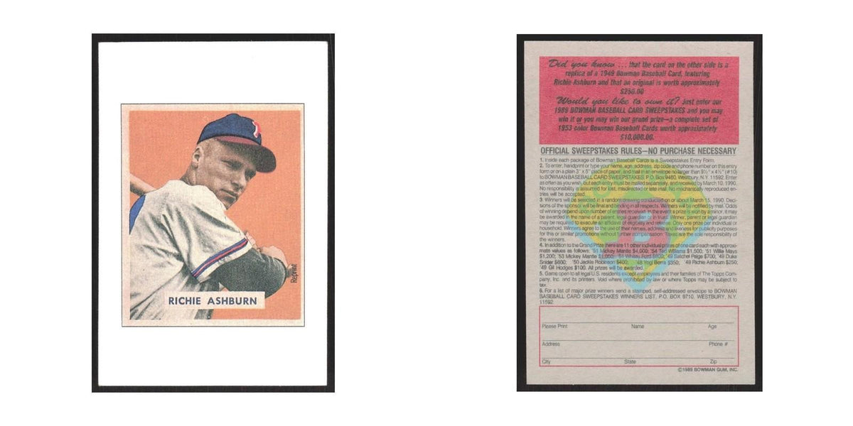 1989 Bowman Richie Ashburn Phillies #nan
