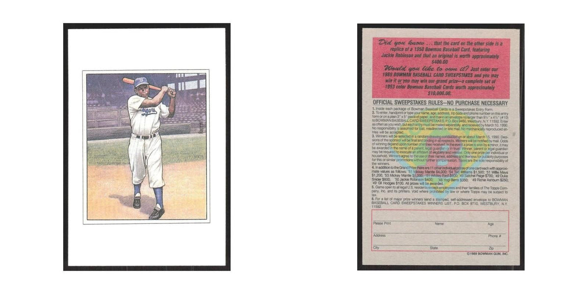 1989 Bowman Jackie Robinson Brooklyn Dodgers #nan