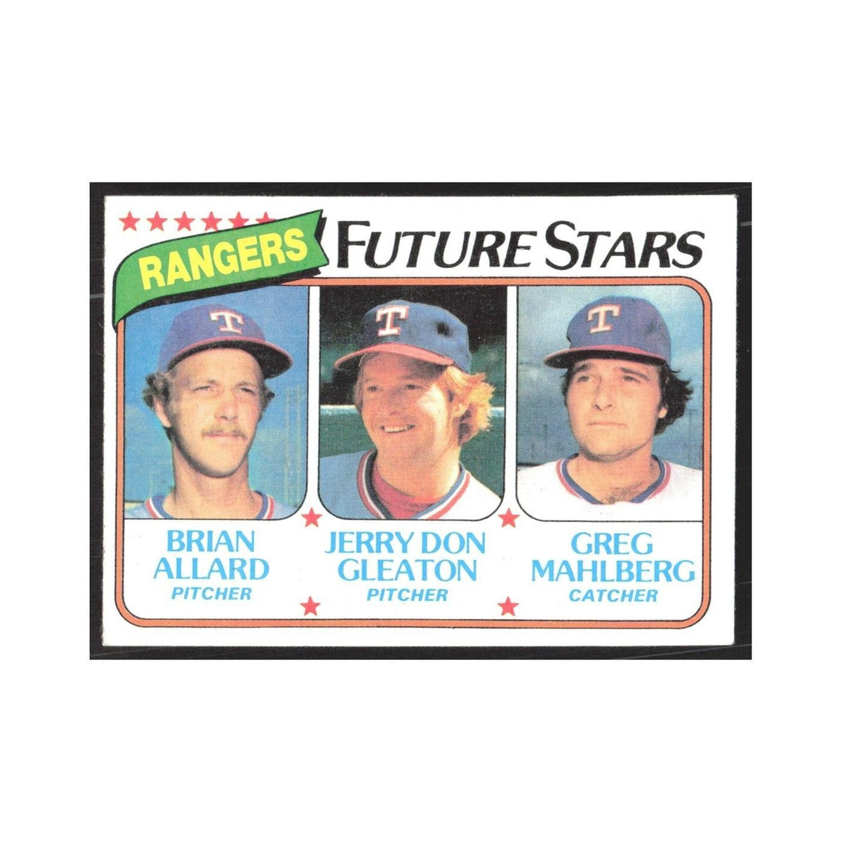 1980 Topps Brian Allard/Jerry Don Gleaton/Greg Mahlberg Rangers #673