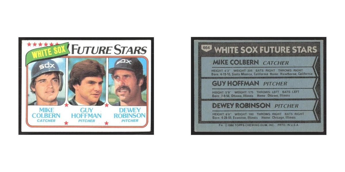 1980 Topps Mike Colbern/Guy Hoffman/Dewey Robinson White Sox #664