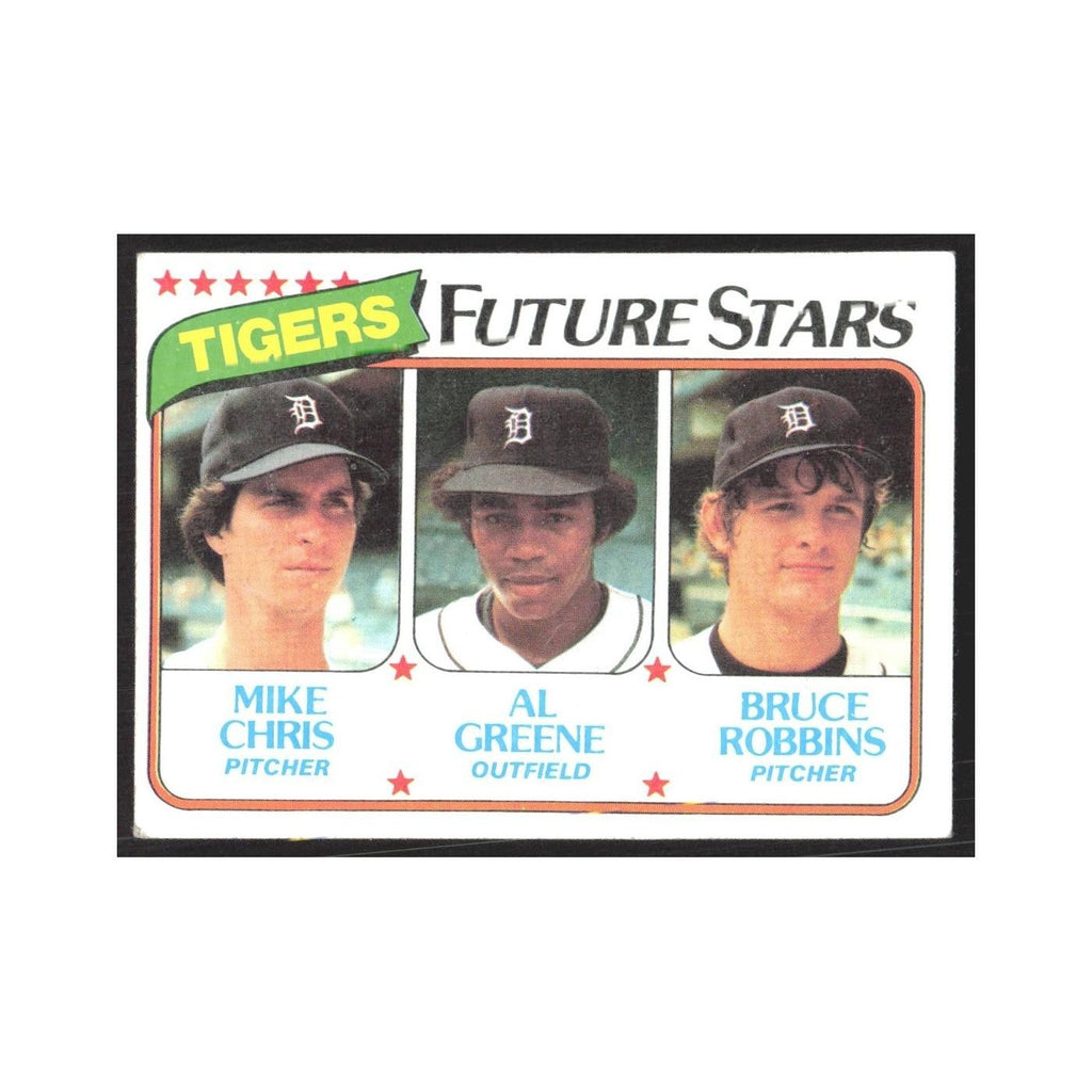 1980 Topps Mike Chris/Al Greene/Bruce Robbins Tigers #666