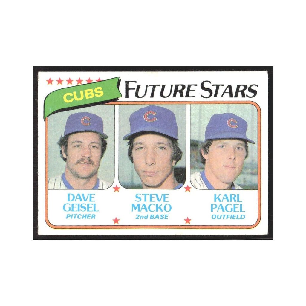 1980 Topps Dave Geisel/Steve Macko/Karl Pagel Cubs #676
