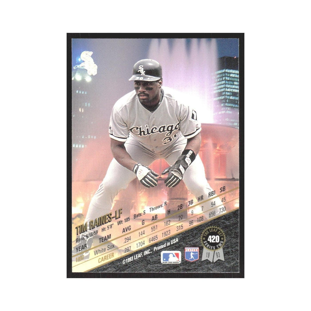1993 Leaf Tim Raines White Sox #420