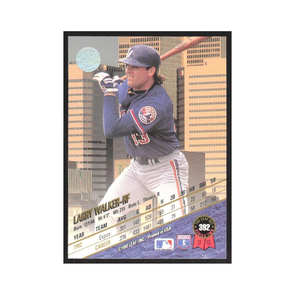 1993 Leaf Larry Walker Montreal Expos #392
