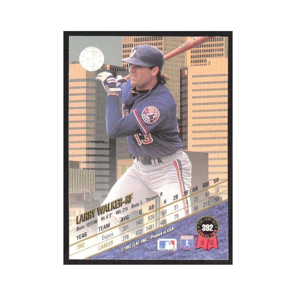 1993 Leaf Larry Walker Montreal Expos #392