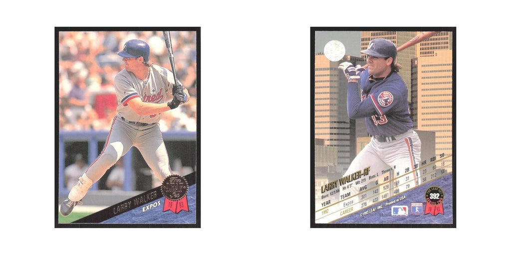 1993 Leaf Larry Walker Montreal Expos #392