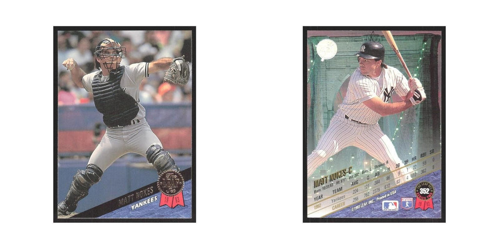 1993 Leaf Matt Nokes Yankees #352