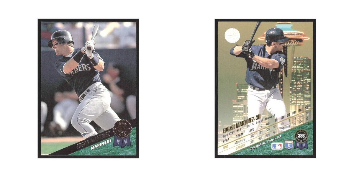 1993 Leaf Edgar Martinez Mariners #386